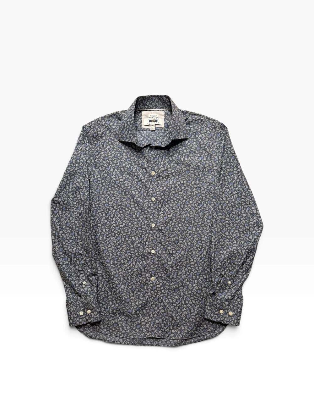 Joseph Abboud Modern Fit Shirt Size M Blue Gray Floral Long Sleeve